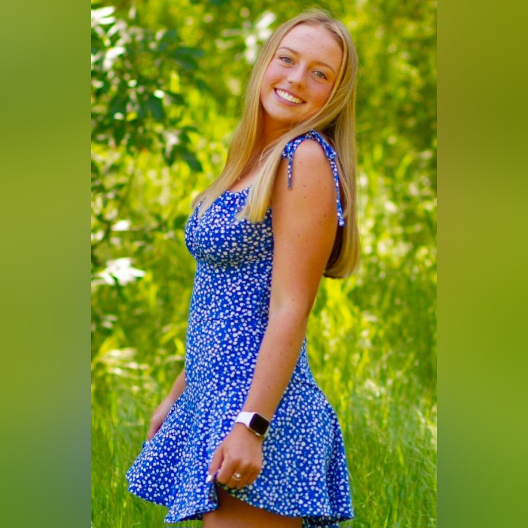 Blue Floral Romper With Adjustable Tie Straps